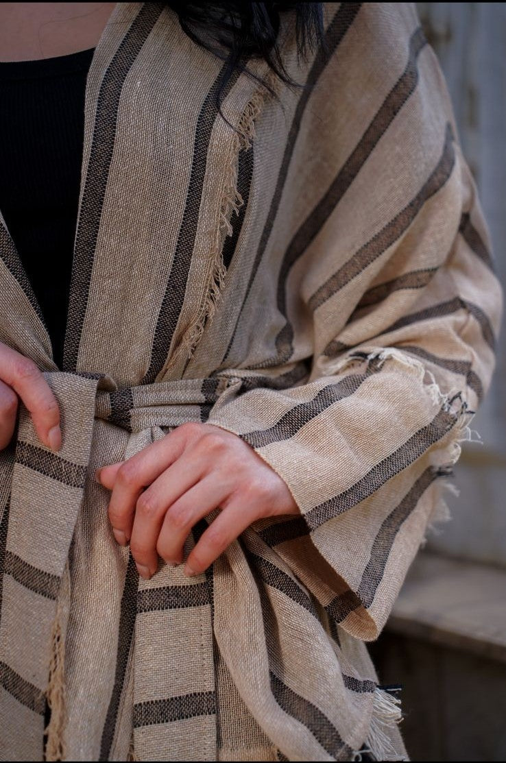 Mesh Linen Cardigan
