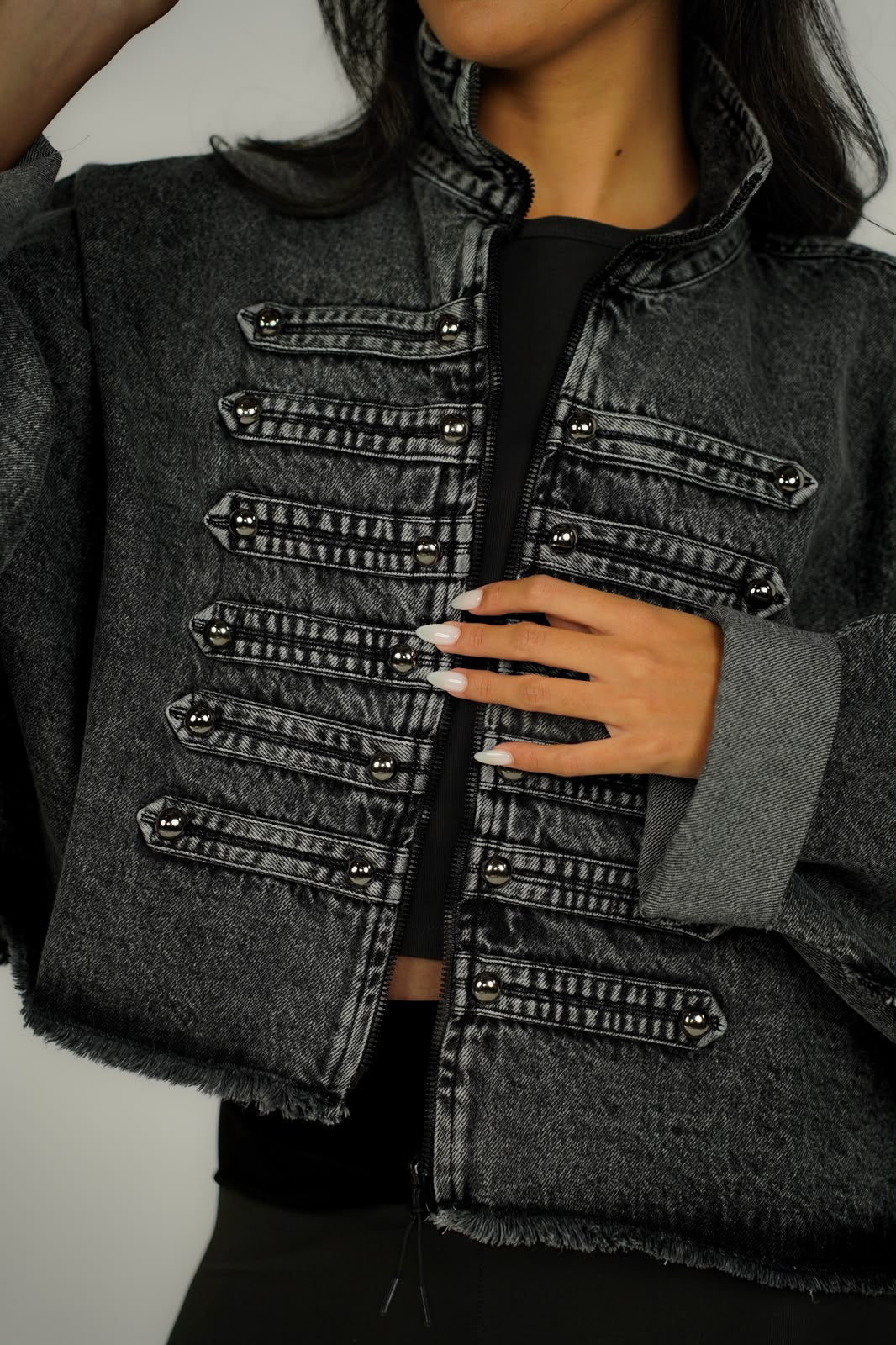 Napoleon Washed Grey Denim Jacket