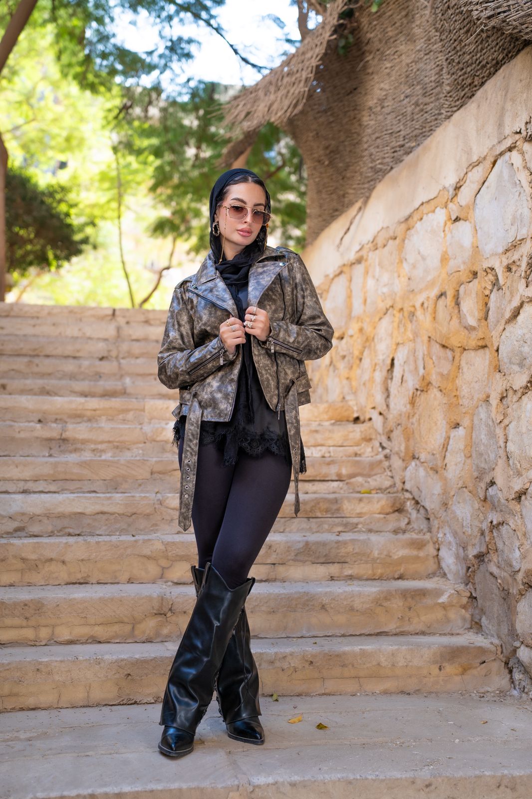 Cropped Leather Jacket