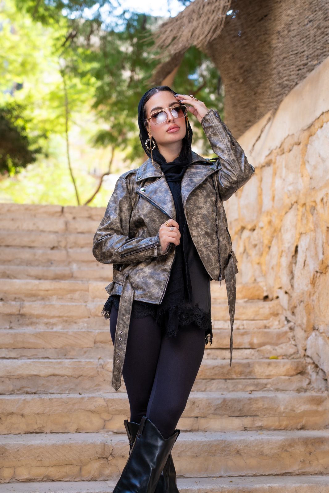 Cropped Leather Jacket