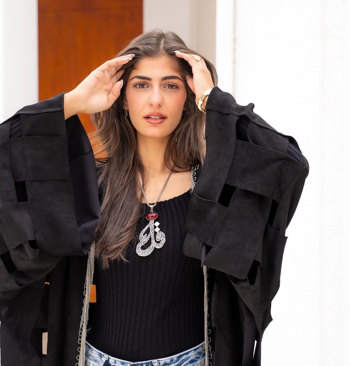 Cut Black Velvet Kaftan