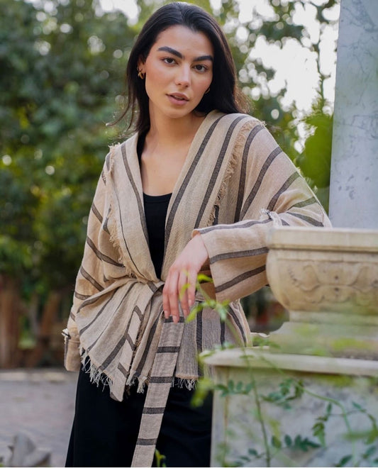 Mesh Linen Cardigan