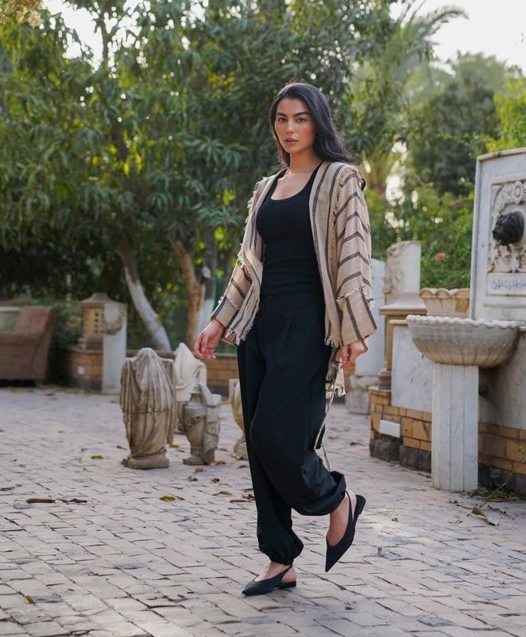 Mesh Linen Cardigan