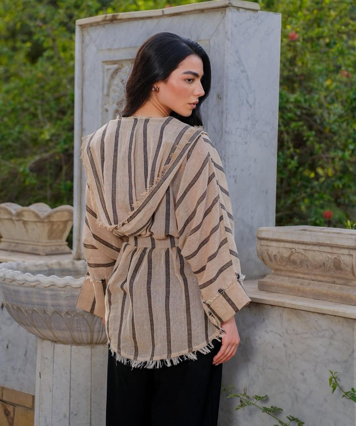 Mesh Linen Cardigan