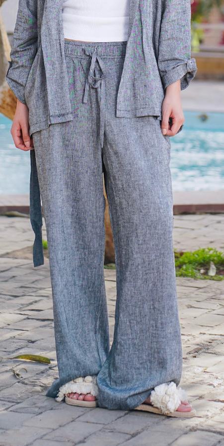 Draped Linen Pants